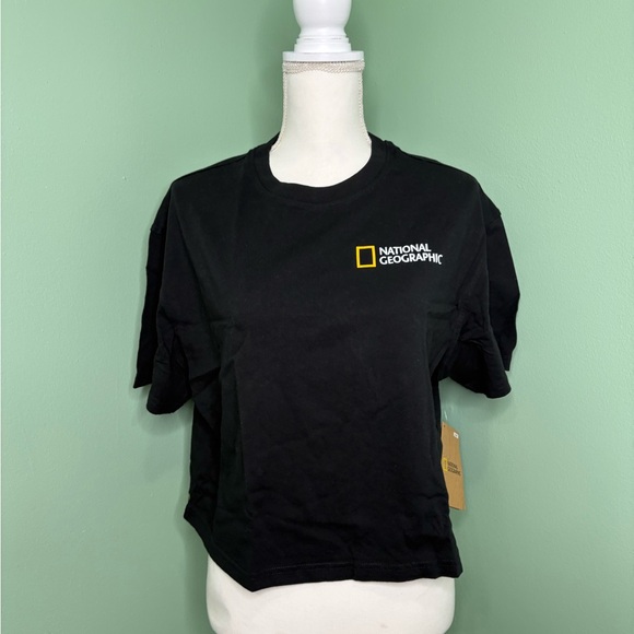 National Geographic Tops - National Geographic Brown Kraft Tag with Yellow Frame Logo